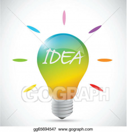Vector Art - Colorful idea lightbulb illustration design ...