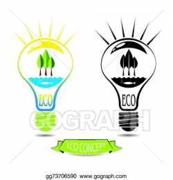 Vector Stock - Eco energy concept, natural energy sources ...