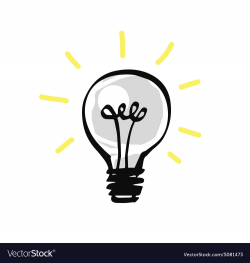 Hand drawn light bulb