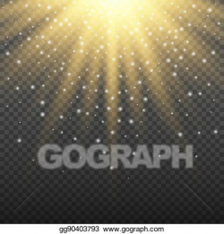 Vector Clipart - Gold glowing light burst explosion on ...