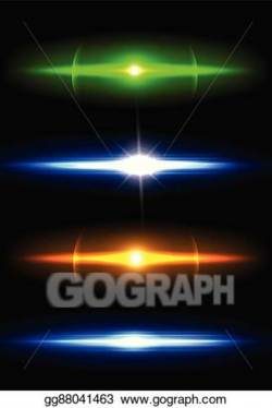 Clip Art Vector - Realistic light glare sparkle, highlight ...