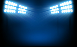 Lighting Soccer-specific stadium , Flash Light, four blue ...