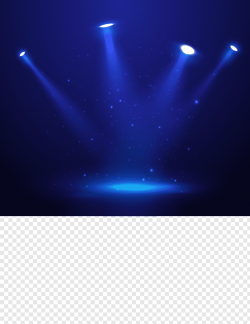 Four lighted blue track lights, Spotlight Stage, fantasy ...