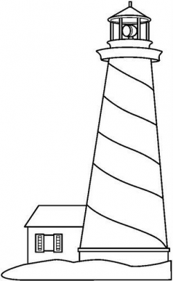 Lighthouse Clipart Outline | Lighthouse clipart, Rock ...