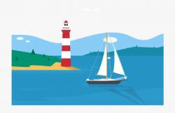 Sailboat Sailing Clip Art - Lighthouse And Sailboat Clipart ...