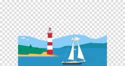 Lighthouse clipart sailboat, Lighthouse sailboat Transparent ...