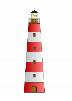 Red White Lighthouse Clipart transparent PNG - StickPNG