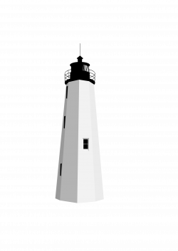 Black White Lighthouse Clipart transparent PNG - StickPNG