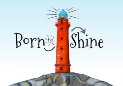 Watercolor Orange Lighthouse With Quote And Blue Sky ...