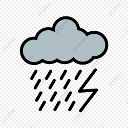 Vector Dark Ray Icon, Cloud, Lightning, Rain PNG and Vector ...