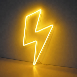 Lightning Bolt Neon Sign With Remote Control - Buy Lightning Bolt Neon  Sign,Lightning Bolt Led Neon Sign,Lightning Bolt Neon Light Sign Product on  ...