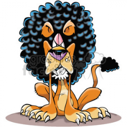 cartoon angry lion clipart. Royalty-free clipart # 388404