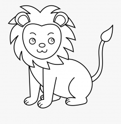Download for free 10 PNG Lion clipart black and white child ...