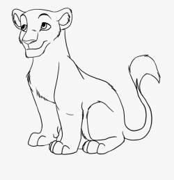 Lion Line Drawing - Lion Cub Clipart Black And White ...