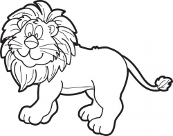 Cute Lion Clipart Black And White | Free download best Cute ...
