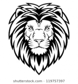 Lion face clipart black and white 3 » Clipart Station