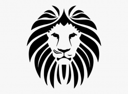 Lion Head Clipart Black And White , Transparent Cartoon ...