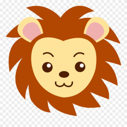 Face Of A Cute Lion - Clip Art Lion Face - Png Download (#4344 ...