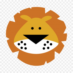 Tiiger Clipart Baby Lion - Cute Lion Face Cartoon - Png Download ...