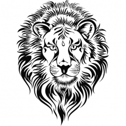 Fierce lion clipart lions head wall art sticker 0 0 - Cliparting.com