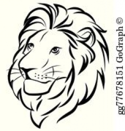 Lion Head Clip Art - Royalty Free - GoGraph