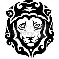 tribal lion graphic clipart. Royalty-free clipart # 385481