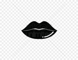 Black And White Lips Vector Png Clipart Clip Art - Black And White ...