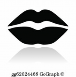 Black Lips Clip Art - Royalty Free - GoGraph