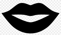 20 201090 Lips Clipart Black And White Black Lips Emoji 15 Lips ...