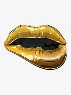 Lips, Lips Clipart, Gold Lips, Hand Painted Lips PNG Transparent ...