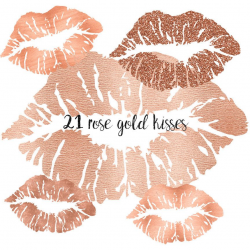 Rose Gold lips clipart, Rose Gold clipart lips,Rose Gold Glitter ...