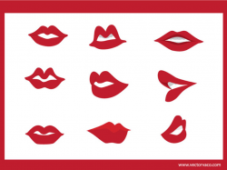 Red Lips Free vector | 123Freevectors - Clip Art Library