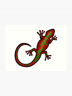 Aboriginal Gecko Lizard | Art Print