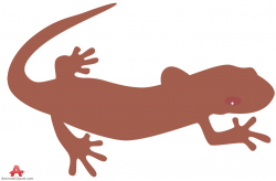 Lizard silhouette brown clipart - Clip Art Library