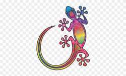 Colorful Clipart Gecko - Hd Colorful Lizard Clipart - Png ...
