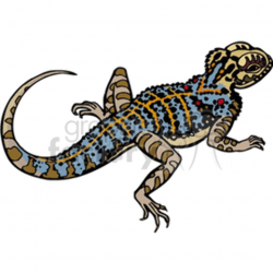 Large colorful lizard clipart. Royalty-free clipart # 129908