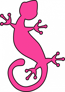 Hot Pink Gecko Sil Clip Art at Clker.com - vector clip art ...