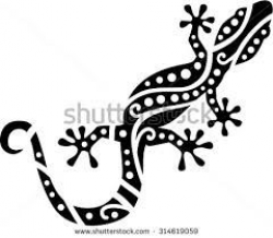 Image result for lizard clipart | silhouette | Gecko tattoo ...