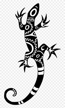 Tribal Tattoos Clipart Lizard - Tribal Lizard Png ...