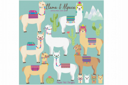 Llama and Alpaca Clipart