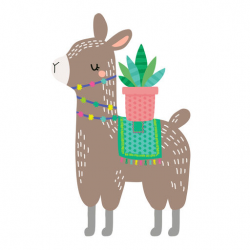 Cactus and Llama by Lidia Frias
