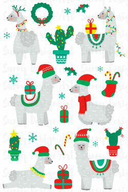 Christmas Llama Clipart Decorated Llama Llama Alpaca Vector | Etsy ...