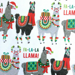 Holiday Llama Wrapping Paper, 1 Roll. Holiday gift wrap, Christmas ...