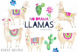 No Drama Llamas Clipart