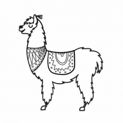 Image result for black and white llama clipart | Cricut | Llama ...