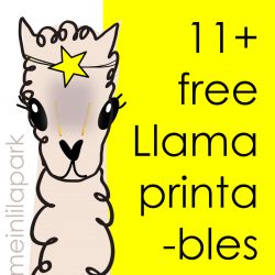 15 Free llama printables and downloads - Lama zum Ausdrucken - round ...