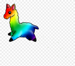 Rainbow Llama - Cartoon Rainbow Llama Clipart (#3411219) - PinClipart