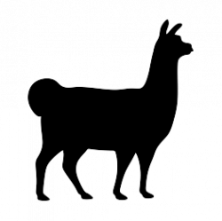 Llama Silhouette - Clip Art Library