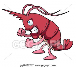Vector Illustration - Cartoon shrimp. Stock Clip Art ...