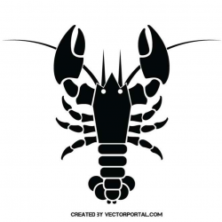 LOBSTER SILHOUETTE - Free vector image in AI and EPS format.